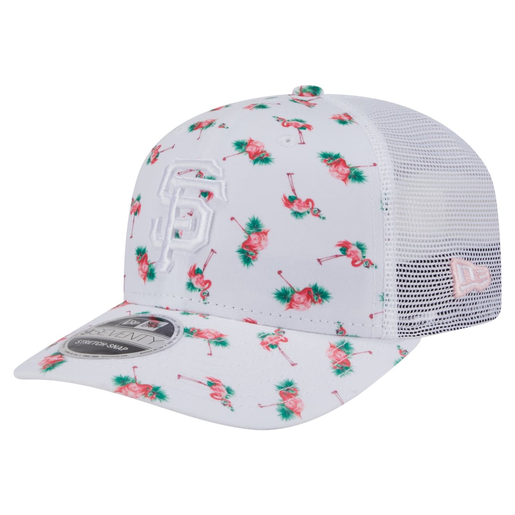  San Francisco Giants New Era Flamingo Mesh Back 9SEVENTY Stretch-Snap Hat - White